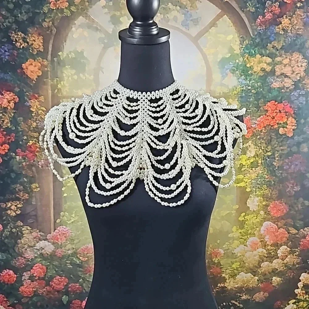Bridal Pearl shoulder wrap - Picture 4 of 7